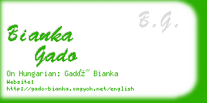 bianka gado business card